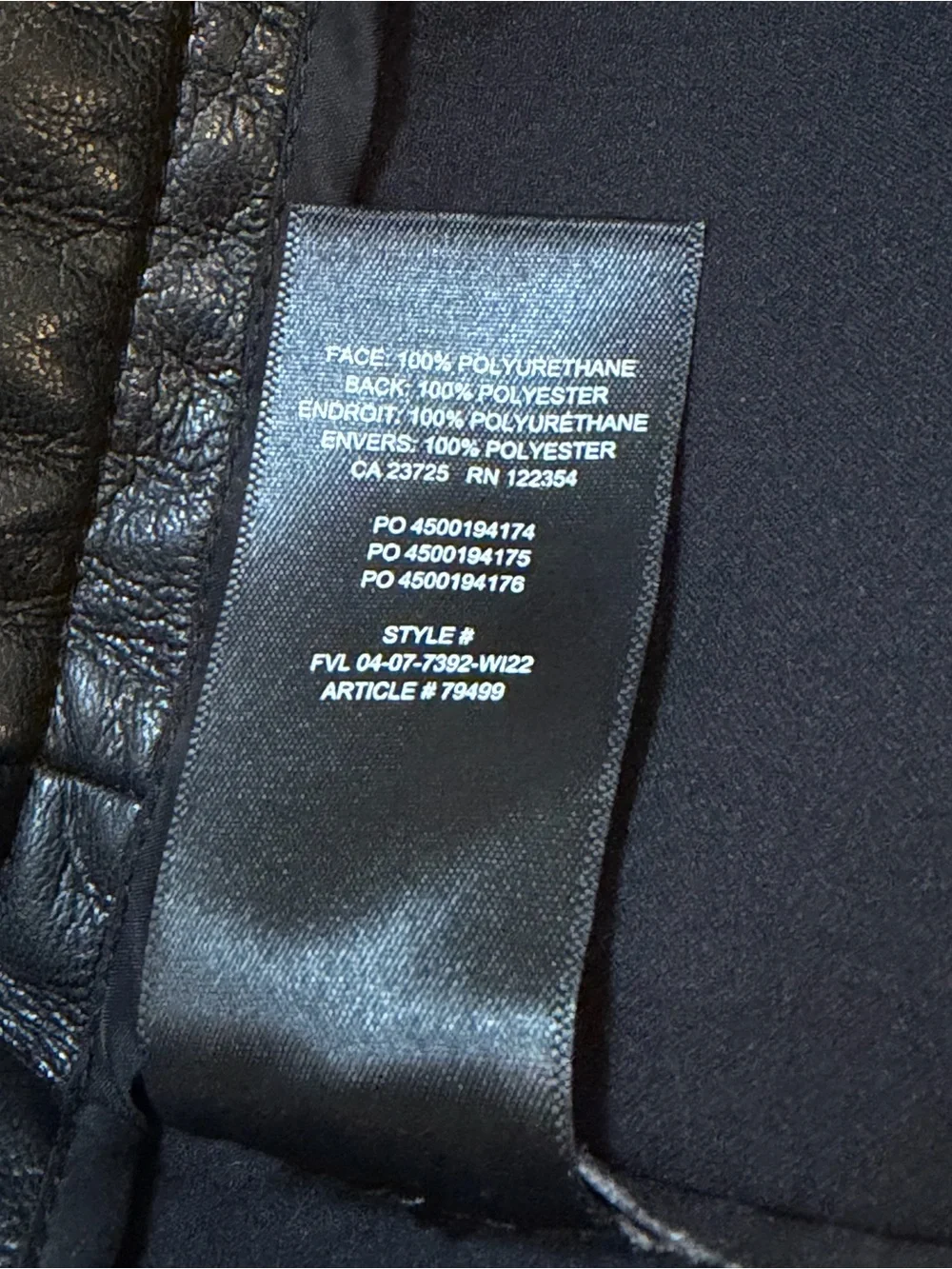 Aritzia Wilfred Patio Skirt Black Faux Leather Mini with Side Slit - Picture 4 of 7